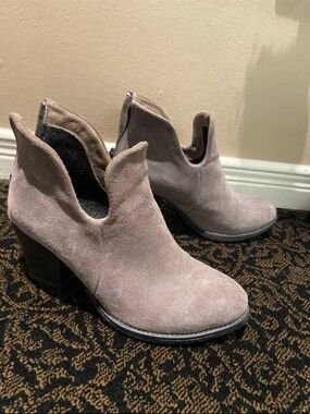 Women's Taupe Suede Ankle Boots
